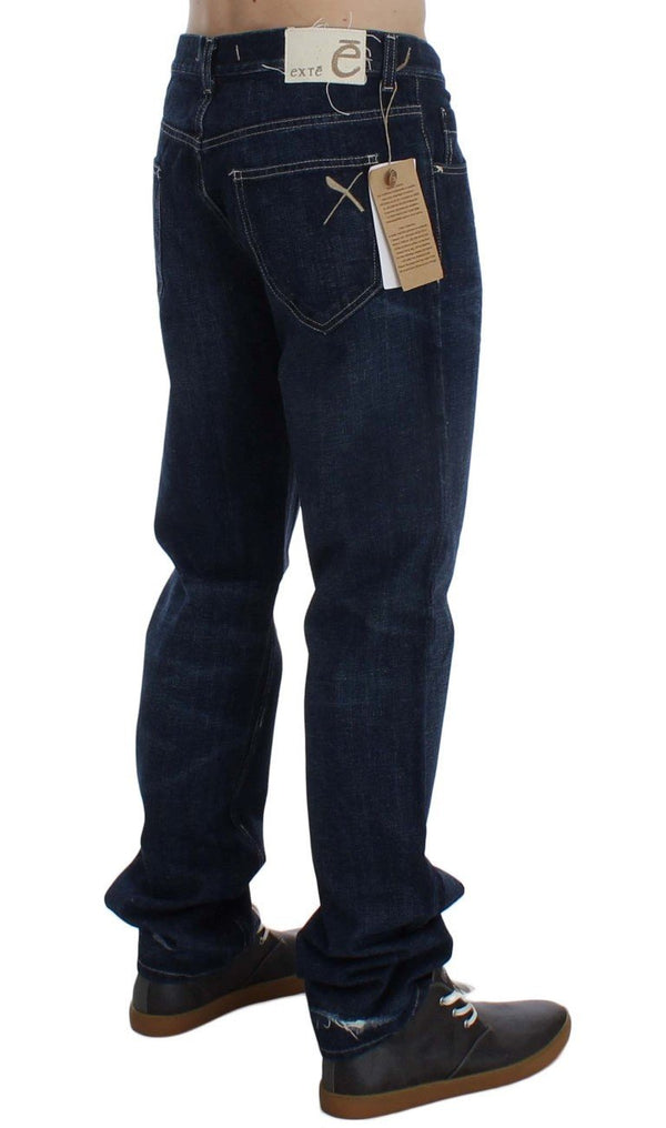 Blue Cotton Regular Fit Jeans