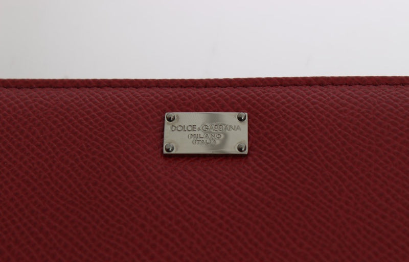 Red Leather Dauphine Continental Wallet