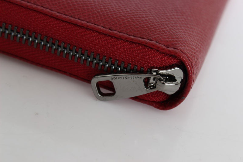 Red Leather Dauphine Continental Wallet