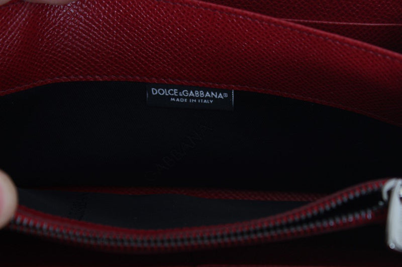 Red Leather Dauphine Continental Wallet