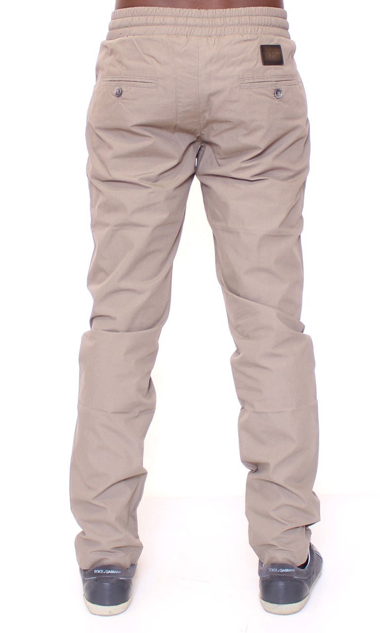 Gray Regular Fit Cotton Pants