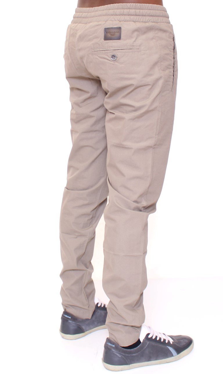 Gray Regular Fit Cotton Pants