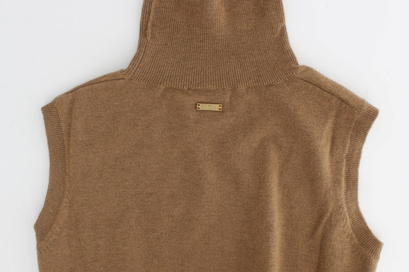 Brown knitted wool dress