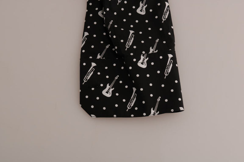 Black Slim Fit GOLD Sequin Jazz Shirt