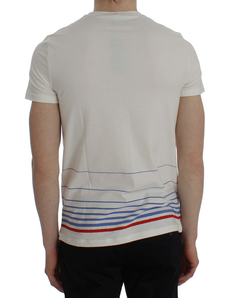 White Cotton Stretch Crewneck Underwear T-shirt