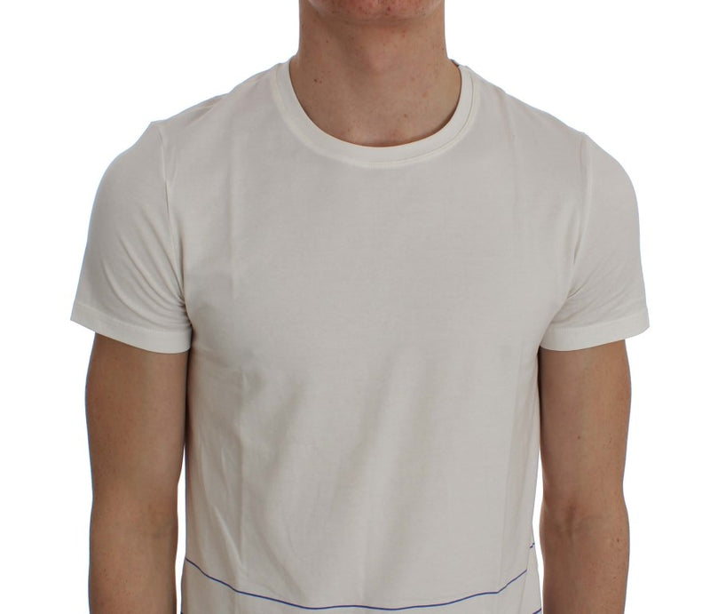 White Cotton Stretch Crewneck Underwear T-shirt