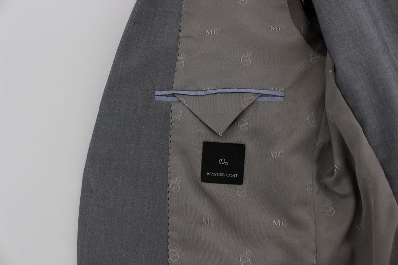 Gray Regular Fit Wool Blend Blazer Jacket