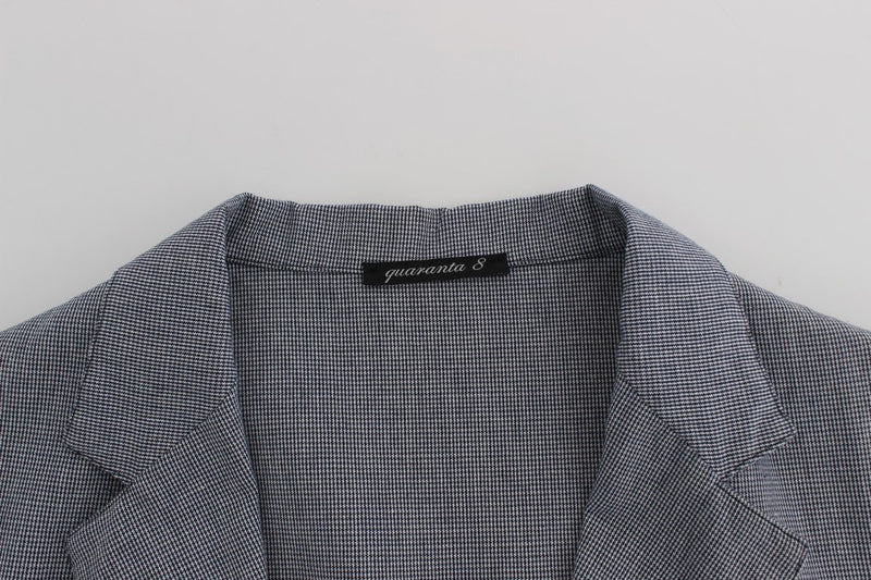 Blue Double Breasted Regular Fit Blazer