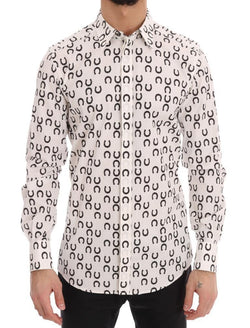 White Horse Shoe GOLD SLIM Fit Shirt