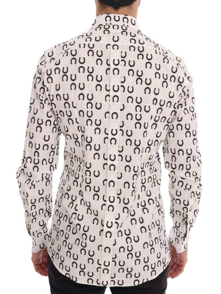 White Horse Shoe GOLD SLIM Fit Shirt