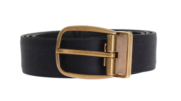 Black Leather Gold Buckle Belt