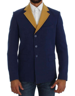 Blue Three Button Blazer Jacket