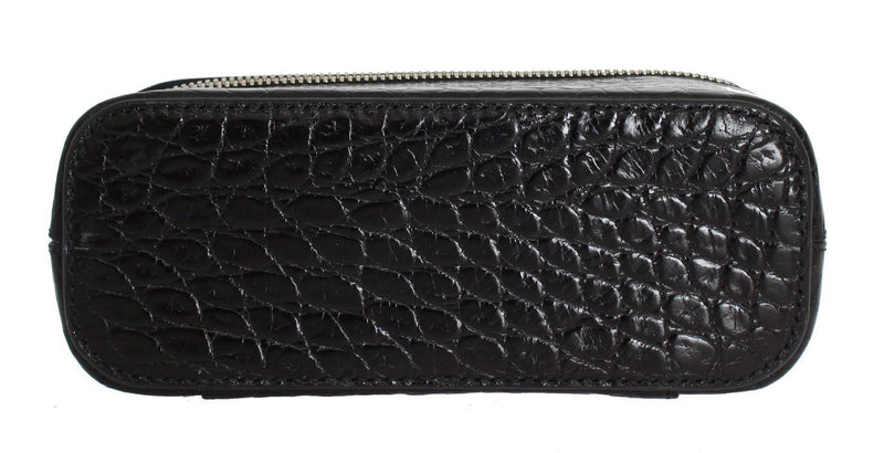Black Pattern Leather Accessory Case Box