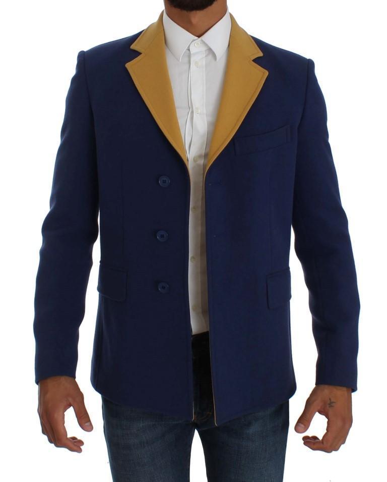 Blue Three Button Blazer Jacket