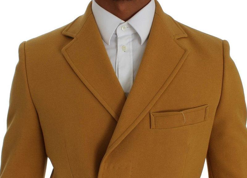 Yellow Three Button Blazer Jacket