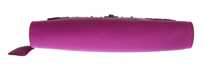 Pink Leather Studded Document Portfolio Briefcase Bag