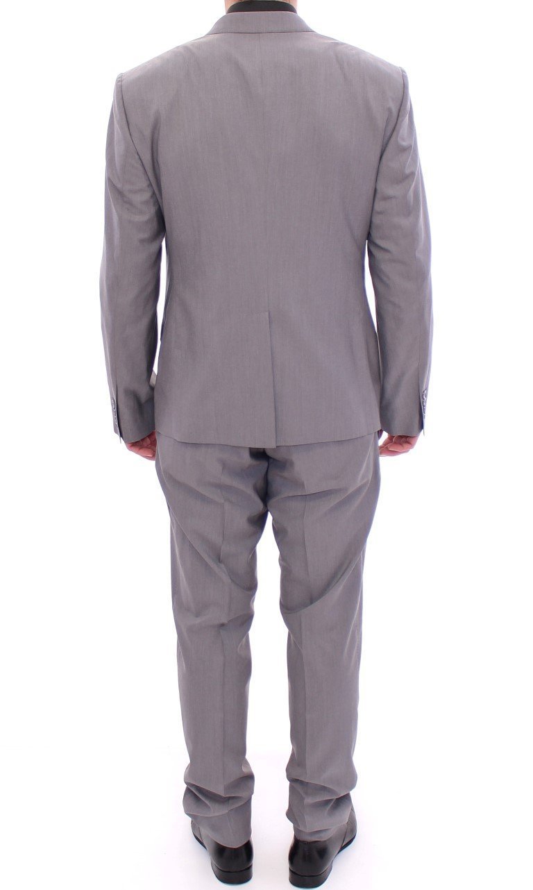 Gray Three Piece Wool Silk MARTINI Suit
