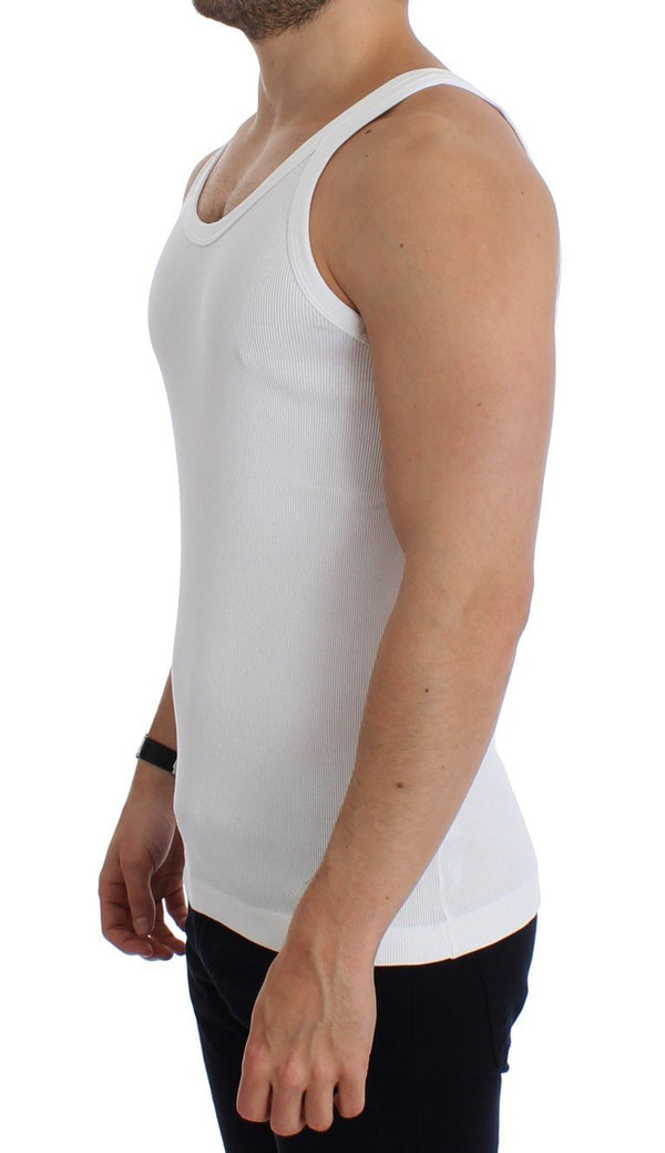 White cotton tank top