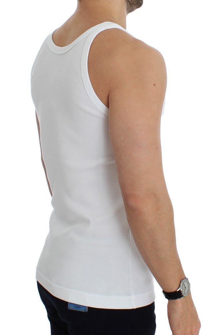 White cotton tank top