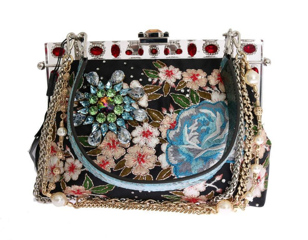 Multicolor VANDA Floral Embroidered Designer Handbag for Women