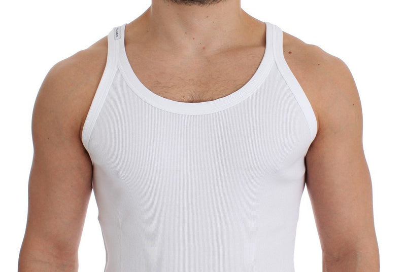 White cotton tank top