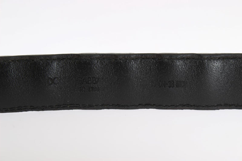 Black Brown Leather Silver Buckle Belt