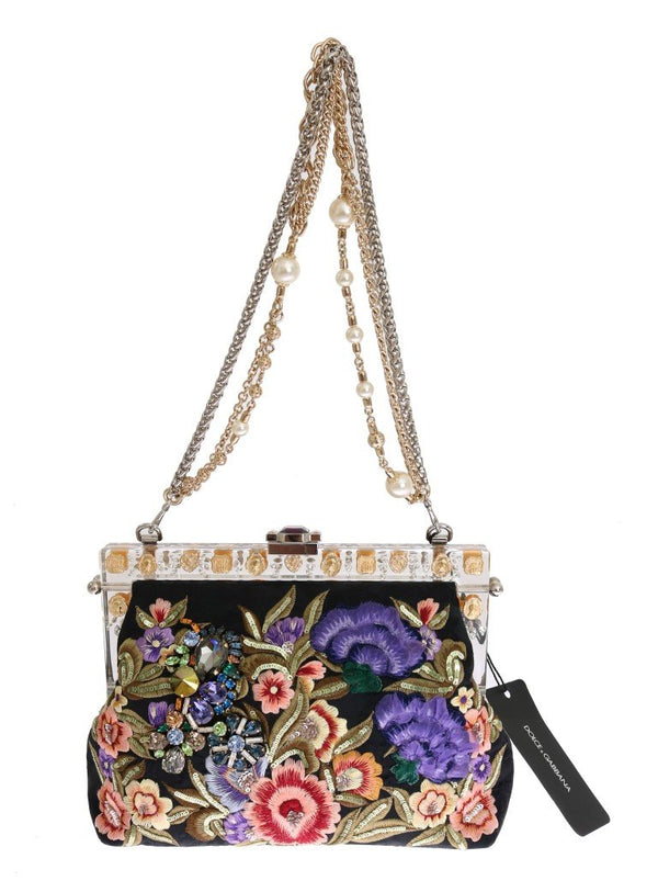 Multicolor VANDA Floral Embroidered Bag Designer Handbag for Women
