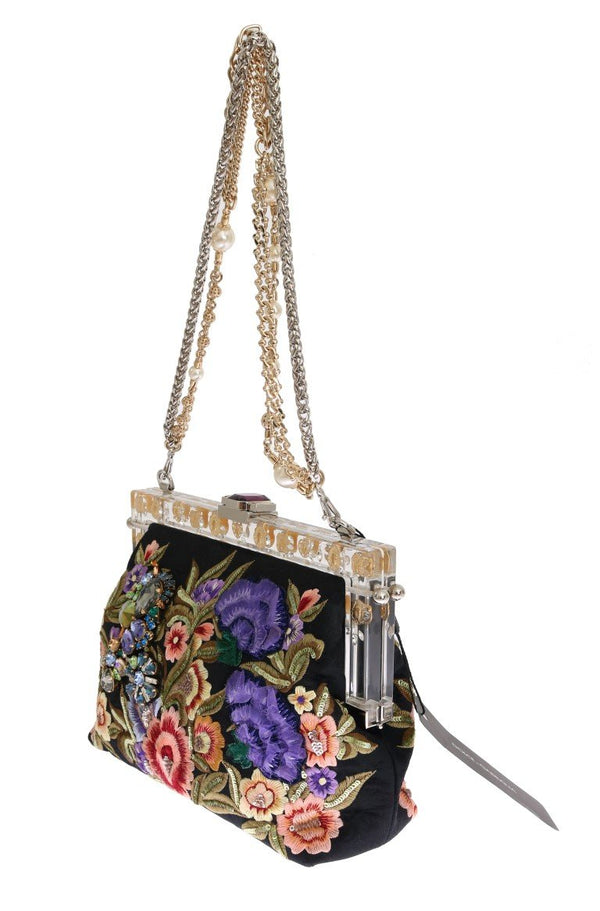 Multicolor VANDA Floral Embroidered Bag Designer Handbag for Women