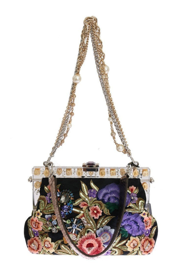 Multicolor VANDA Floral Crystal Snakeskin Bag Designer Handbag for Women