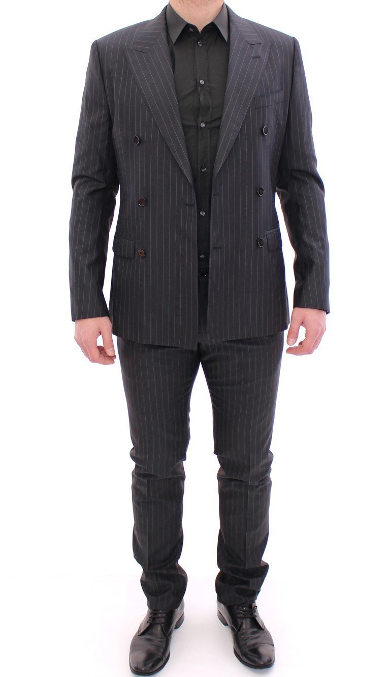 Black Striped Double Breasted SICILIA Suit