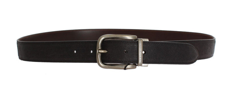 Brown Leather Gold Buckle Belt