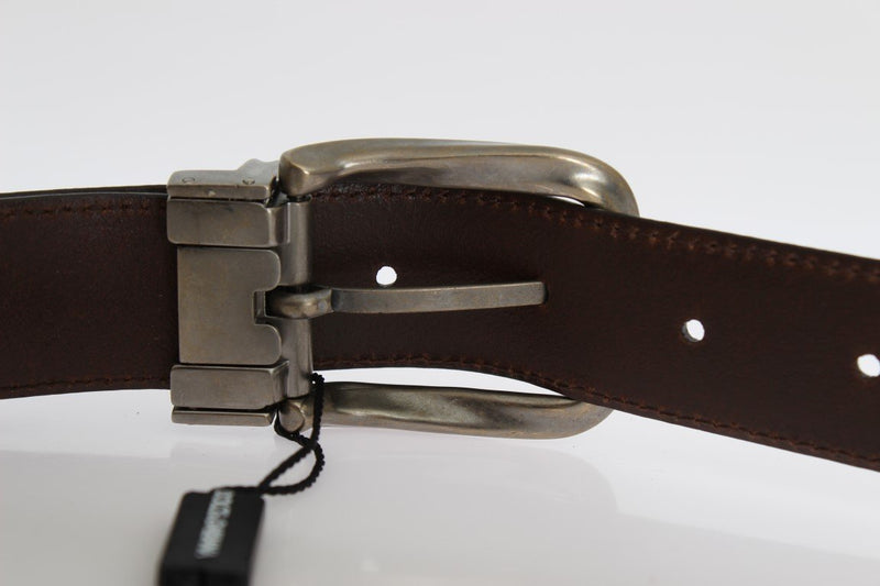 Brown Leather Gold Buckle Belt