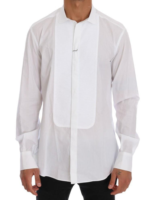 White Formal Slim Cotton Dress Shirt
