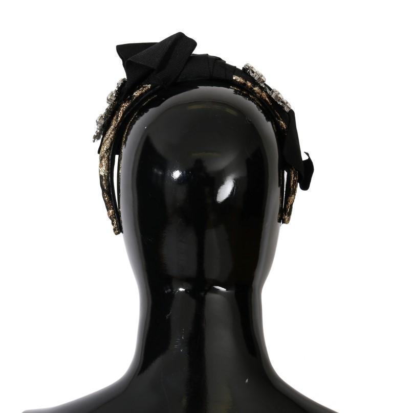 Black Crystal White Diadem Headband