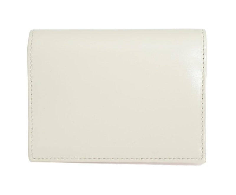 White Leather Bifold Wallet