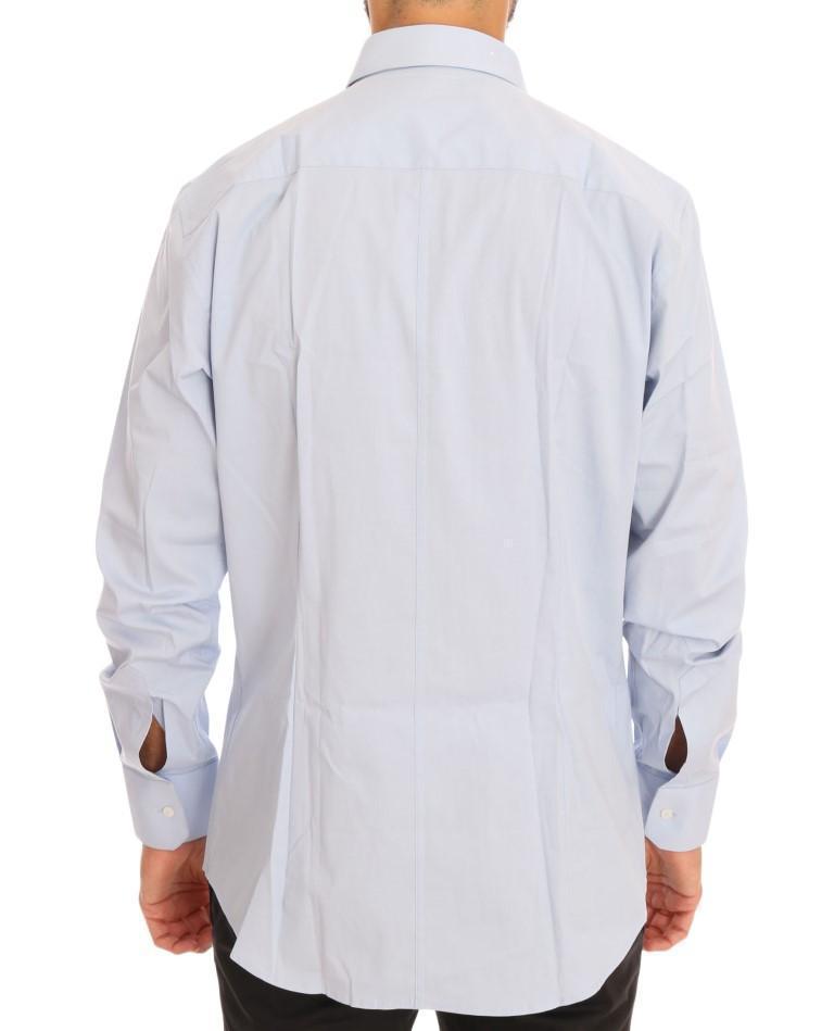 Blue Cotton Stretch Slim Fit MARTINI Shirt