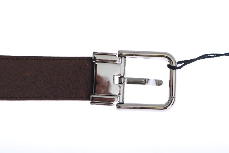 Brown Cayman Leather Snakeskin Belt