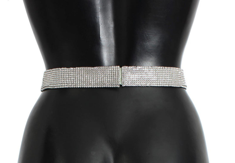 Green Silk Clear Real Crystal Waist Belt