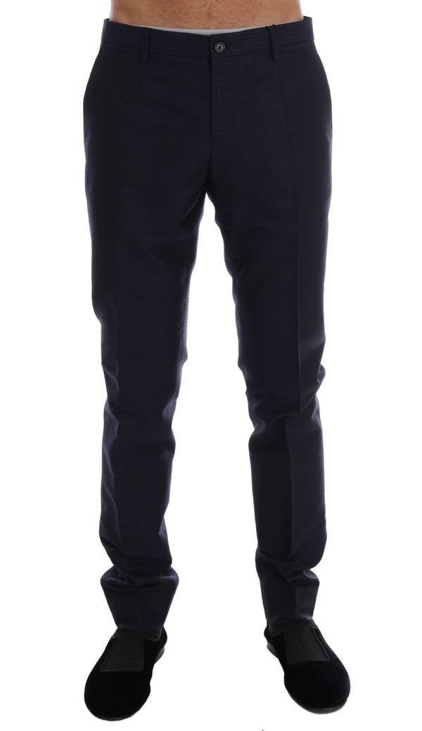 Blue Wool Dress Formal Pants