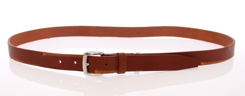 Brown Leather Logo Belt