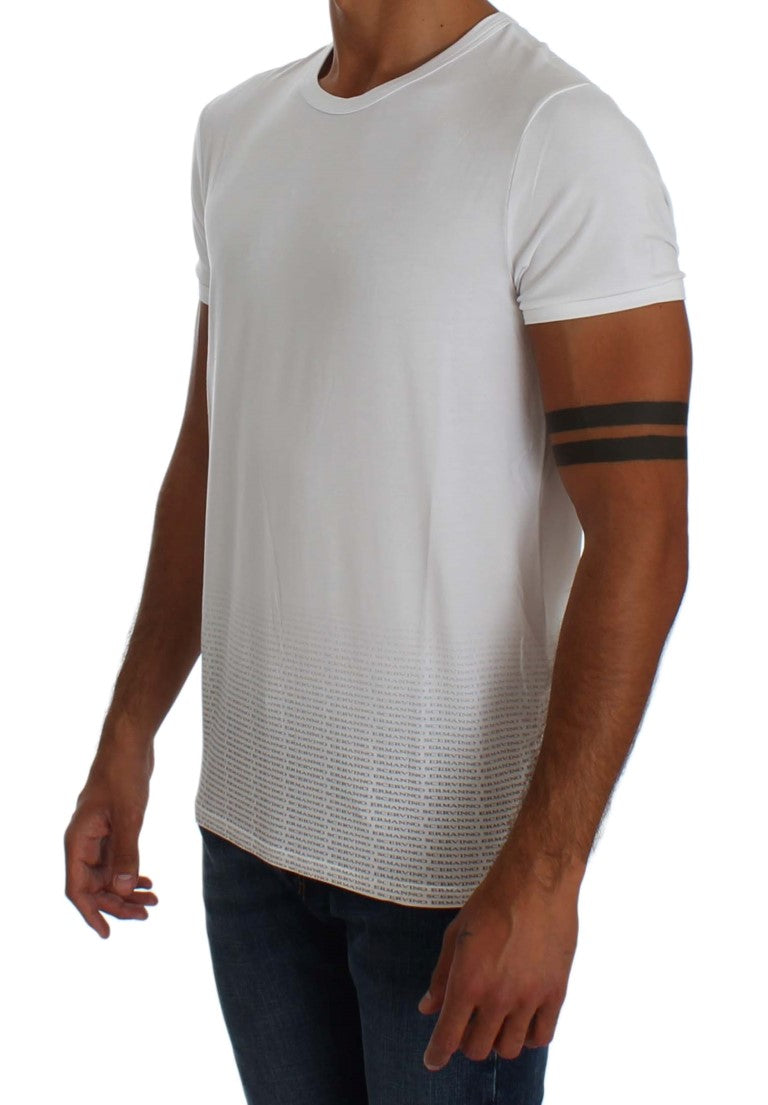 White Stretch Crew-neck T-shirt