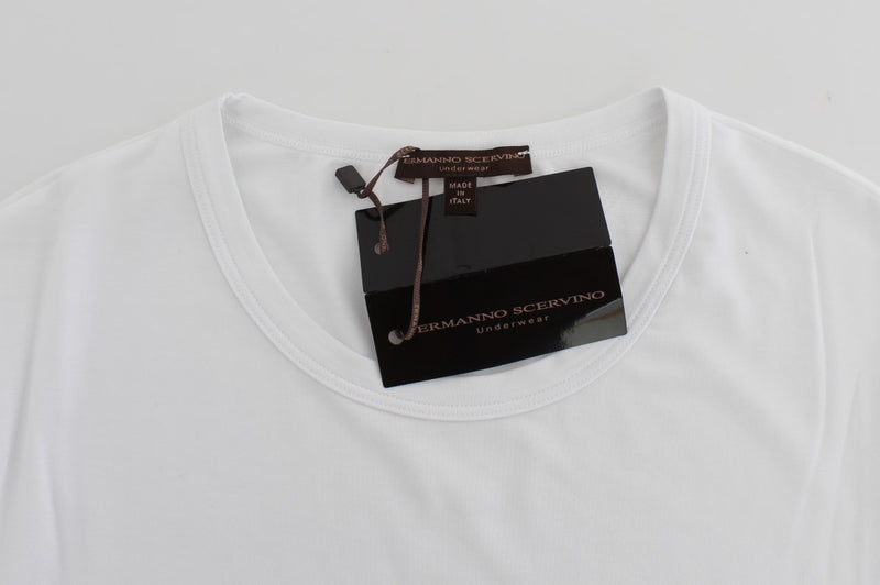 White Stretch Crew-neck T-shirt