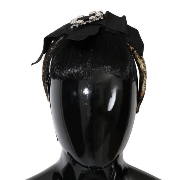 Clear Crystal Black Hair Headband