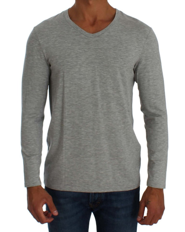 Gray Cotton Stretch T-shirt