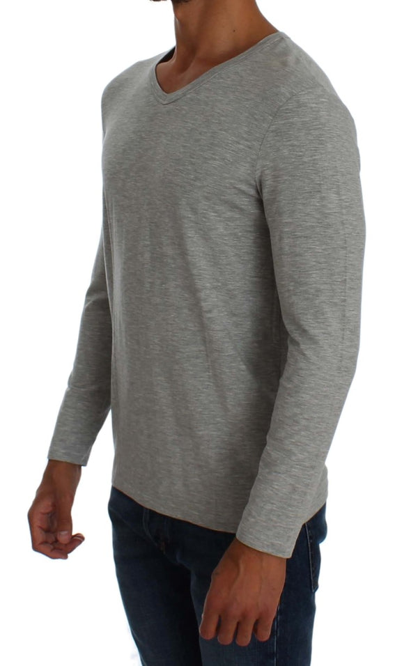 Gray Cotton Stretch T-shirt