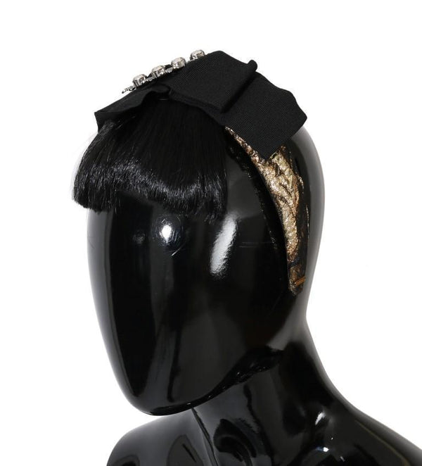 Clear Crystal Black Hair Headband