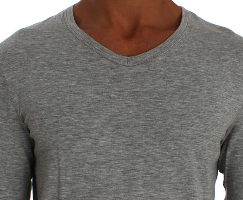 Gray Cotton Stretch T-shirt