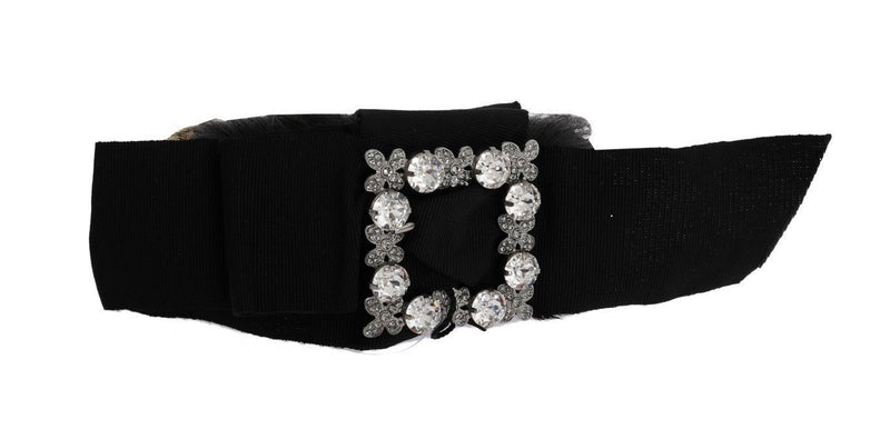 Clear Crystal Black Hair Headband