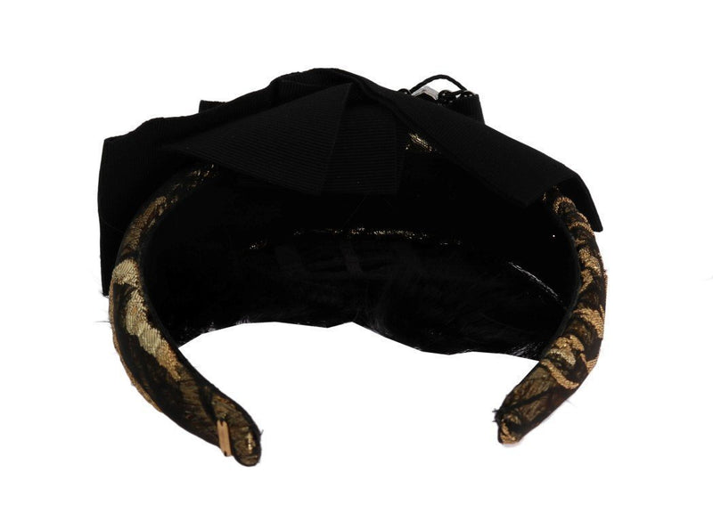 Clear Crystal Black Hair Headband