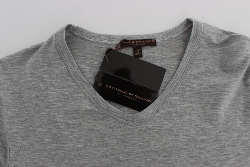 Gray Cotton Stretch T-shirt